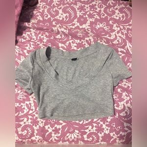XS Cropped Grey Top